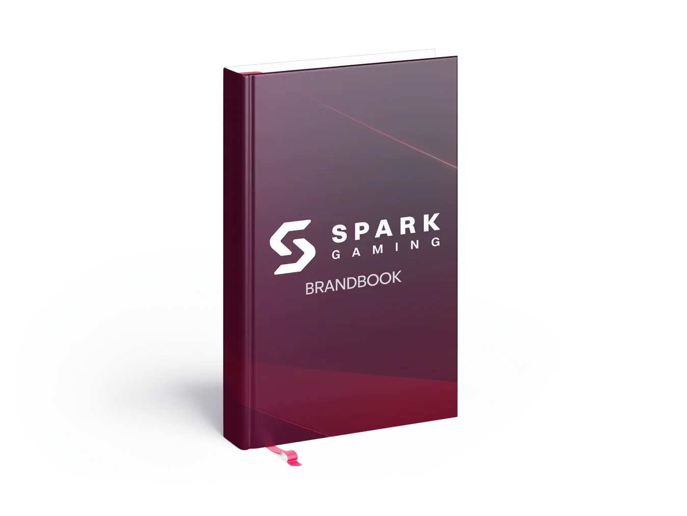 The Spark Gaming BrandBook as a printed hardcover book